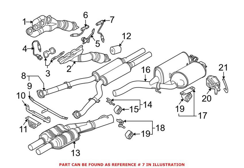 BMW Oxygen Sensor - Rear Driver Side 11787539126